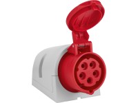 CEE fali csatlakozóaljzat 5 pólusú IP44 16 A piros CEE fali csatlakozóaljzat 5 pólusú IP44 16 A piros