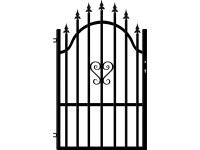 Kapu egyszárnyú Tina balos 90 cm × 150 cm fekete