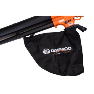 Daewoo elektromos lombfúvó szívózsákkal, narancs/fekete.