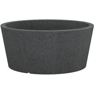 Scheurich C-Cone ültetőtál, Ø 39 cm, Stony Black, műanyagból, beton hatású.