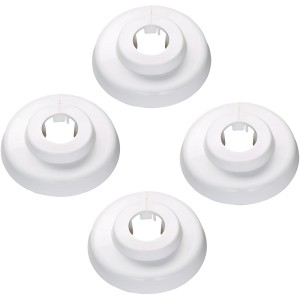 4 darabos zsanérrózsa készlet, 12 mm, G 1/8, fehér, fűtőcsövekhez.