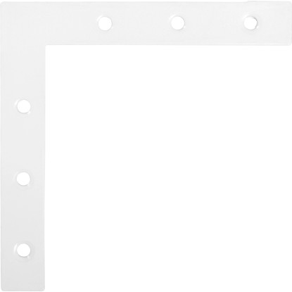 Sarokvas lapos fehér porszórt 100 mm x 100 mm x 15 mm