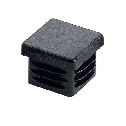 Hettich talpkupak szögletes kivitelű csövekhez 2,5 cm x 2,5 cm fekete