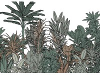 Komar vlies fotótapéta Doodle Plants Color 350 cm x 250 cm