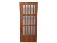 Harmónika ajtó üveges műanyag cseresznye Harmónika ajtó üveges műanyag cseresznye