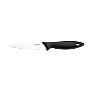 Fiskars konyhakés fekete nyéllel, sokoldalú konyhai használatra.