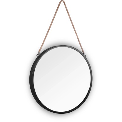 MM Nina fali tükör kerek 40 cm fekete