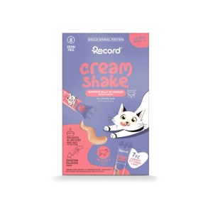 Record Cream Shake Funkcionális jutalomfalat macskáknak marhás 7x12 g
