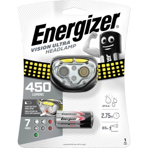 Energizer Vision Ultra fejlámpa 3xAAA elemekkel az optimális megvilágításért.
