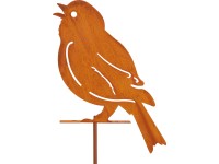 4Garden dekor harkály fém rozsdás 20 cm x 16,5 cm