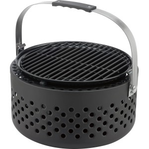 Kompakt, füstszegény faszenes grill fogantyúval és grillráccsal, bambusz vágódeszkával.
