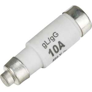 Fehér D01/E14 biztosíték, 10A lomha, ezüst érintkezőkkel (10 darabos csomag).