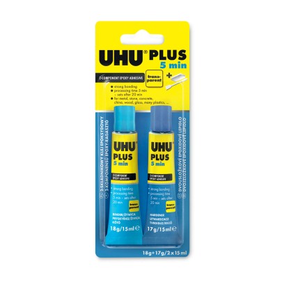 UHU epoxy-ragasztó Plus 5 perces 2 x 15 ml BL
