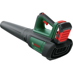 Bosch AdvancedLeafblower 36V-750 akkus lombfúvó, zöld/fekete, akkumulátorral. Levelekhez és kerti hulladékhoz.