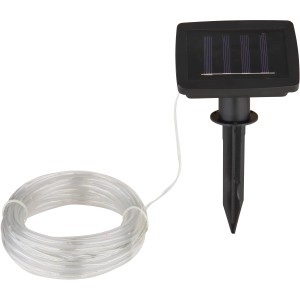 Globo Solar LED fényfüzér, 50 LED, 490 cm, fekete, napelem és földtüske.