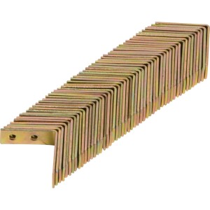 50 db sárga horganyzott széksarok 40x40x15 mm fa szerkezetekhez.