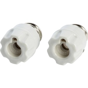 2 db D02/E18 porcelán csavarmenetes kupak olvadóbiztosítékokhoz.