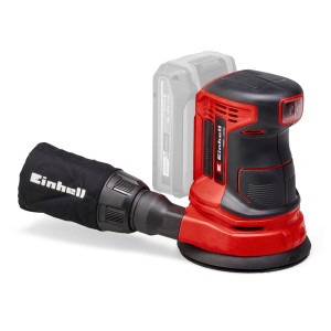 Einhell Power X-Change TE-RS 18 Li Solo akkus excentercsiszoló (akku és töltő nélkül) porzsákkal.