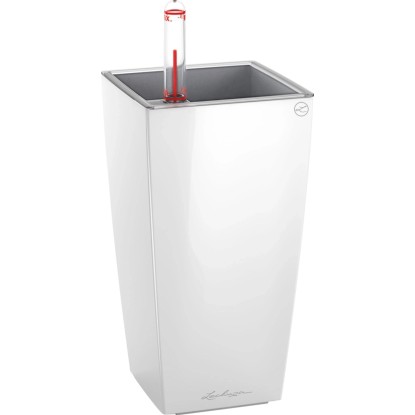 Lechuza Maxi-Cubi oszlopkaspó fehér magasfényű 14 cm x 14 cm