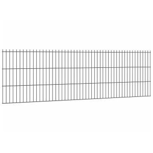 Antracit kétsoros drótkerítés (6/5/6) 63 x 251 cm a telekhatárokhoz.