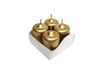 Adventi gyertya 4 db / doboz metál arany