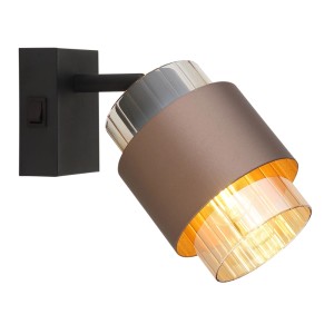 Fali lámpa MILLEY fekete bronz 1xE27