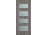 Beltéri ajtólap balos Szürke tölgy Merano üvegezéssel 90 cm x 210 cm