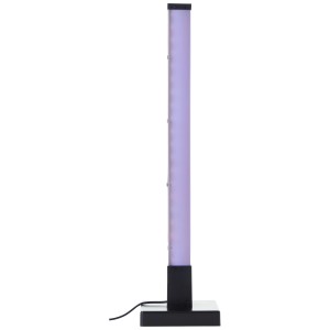 Fekete LED asztali lámpa Neele RGB + CCT funkcióval, 12,5 cm átmérő.
