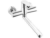 CORDOBA fali mosogató csaptelep flexibilis fekete kifolyóval, króm