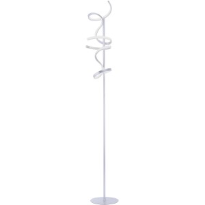 Modern, acél Just Light Curls LED állólámpa, M: 53 cm. Design állólámpa zsinórdimmerrel.