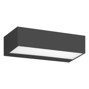 Modern szürke LED kültéri fali lámpa t.b.t. kültéri használatra.