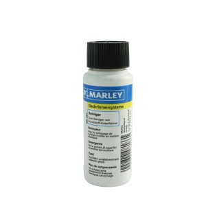 Marley Speciális tisztító, 100 ml-es flakon műanyag ereszcsatornákhoz, a ragasztandó felületek előkészítéséhez.