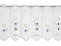 Függöny jacquard vitrázs olajbogyó mintával 45 cm magas méteráru Függöny jacquard vitrázs olajbogyó mintával 45 cm magas méteráru