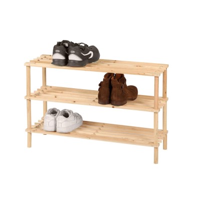 3 szintes fa cipőtároló