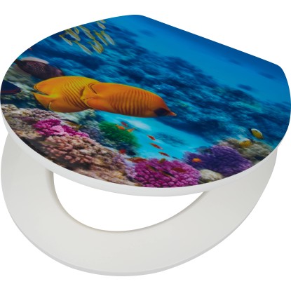 baliv Rabago fa WC-ülőke leeresztő automatikával 3D-s tengeri élővilág