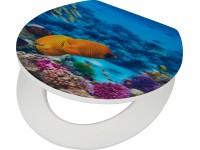 baliv Rabago fa WC-ülőke leeresztő automatikával 3D-s tengeri élővilág