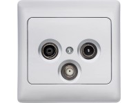 OBI SAT-antenna csatlakozóaljzat kerettel Rea polárfehér