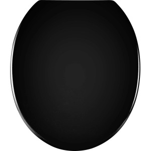 Fekete Chalia WC-ülőke duroplasztból, lassú záródással.