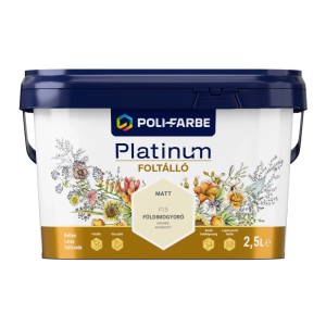 Poli-Farbe Platinum Foltálló beltéri falfesték Földimogyoró F15 2,5l