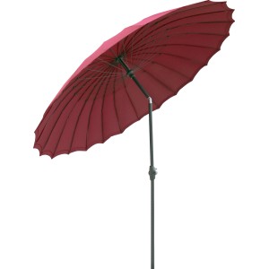 Burgundi Limon napernyő Ø 270 cm kurblival és alumínium rúddal.