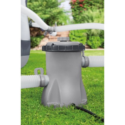Bestway Flowclear szűrőszivattyú 1249 l/h füvön, tömlőkkel a tiszta vízhez.