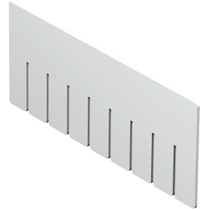 Fehér Eurobox rendszer elválasztó (25,7 cm x 11 cm) tárolódobozok felosztásához.