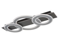 Mennyezeti lámpa JAYDEN 3 gyűrűvel Antracit 1xLED 50W Mennyezeti lámpa JAYDEN 3 gyűrűvel Antracit 1xLED 50W