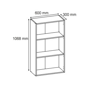 Magas felső szekrény 60 cm matt fehér