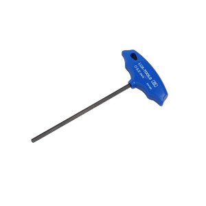 LUX hatlapfejű csavarkulcs T-markolattal, 5 mm, 150 mm hosszú. Kulcs belső hatlapfejű csavarokhoz.