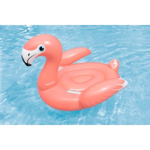 Bestway flamingó úszómedence, rózsaszín flamingó felfújható fogantyúkkal.