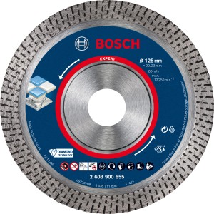 Bosch Expert gyémánt vágótárcsa kemény kerámiához, 125 mm átmérő. Sarokcsiszoló tartozék.