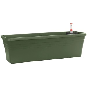 Zöld Florus Mediterran virágláda 100 cm-es öntözőrendszerrel.