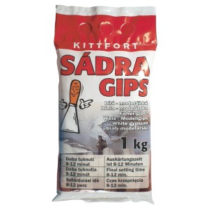 Kittfort modellgipsz, 1 kg-os zsák, modellezéshez és formázáshoz.