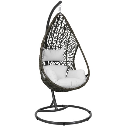 greemotion Kuba függőfotel acél/rattan fekete